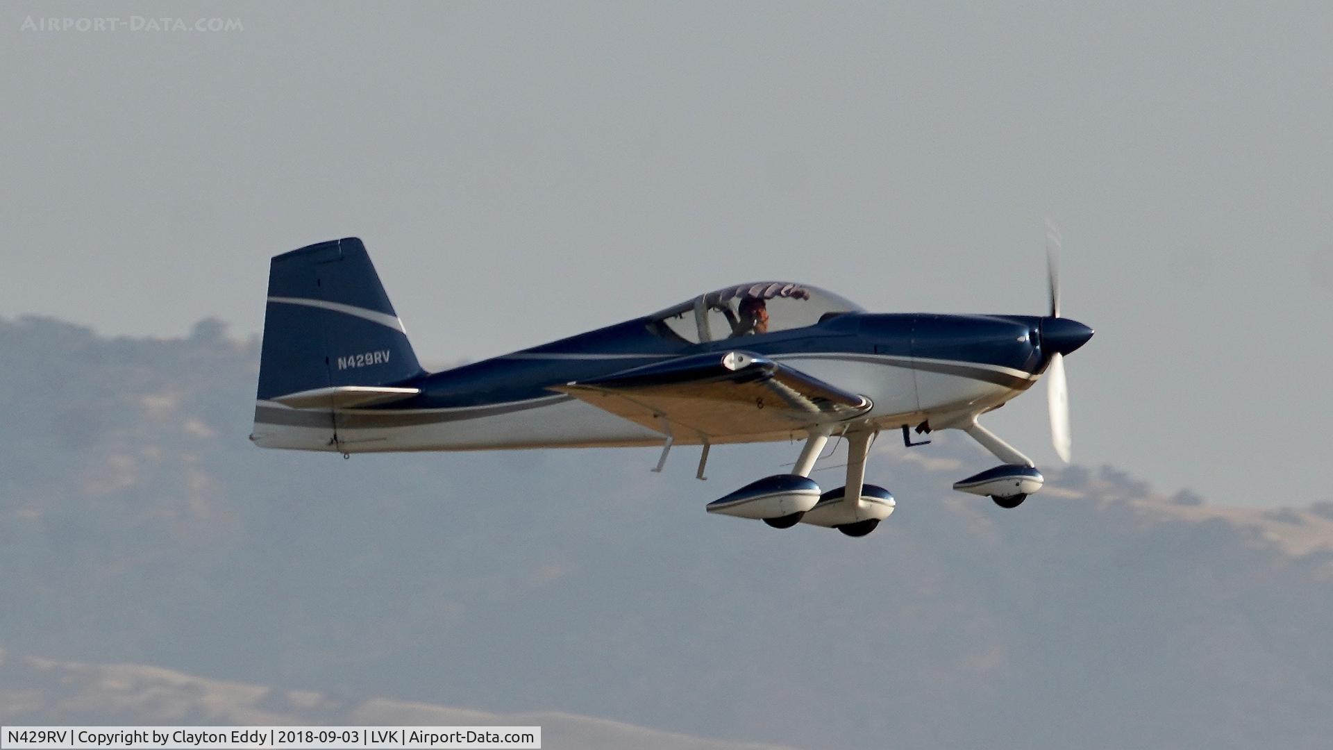 N429RV, Vans RV-7A C/N 72096, Livermore Airport California 2018.