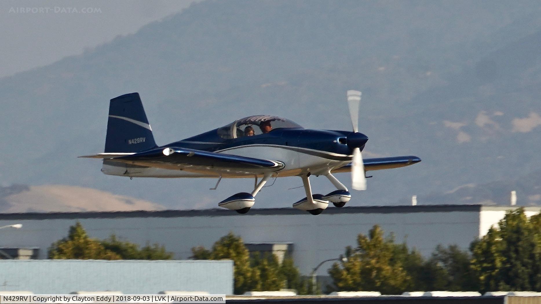 N429RV, Vans RV-7A C/N 72096, Livermore Airport California 2018.