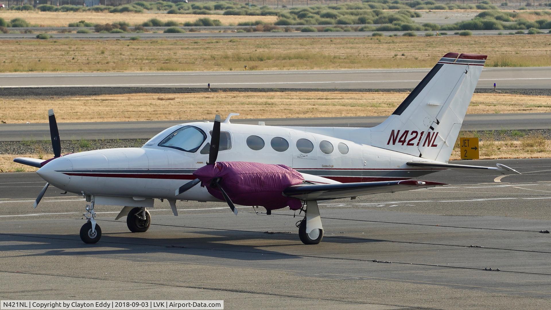 N421NL, 1977 Cessna 421C Golden Eagle C/N 421C0434, Livermore Airport California 2018.