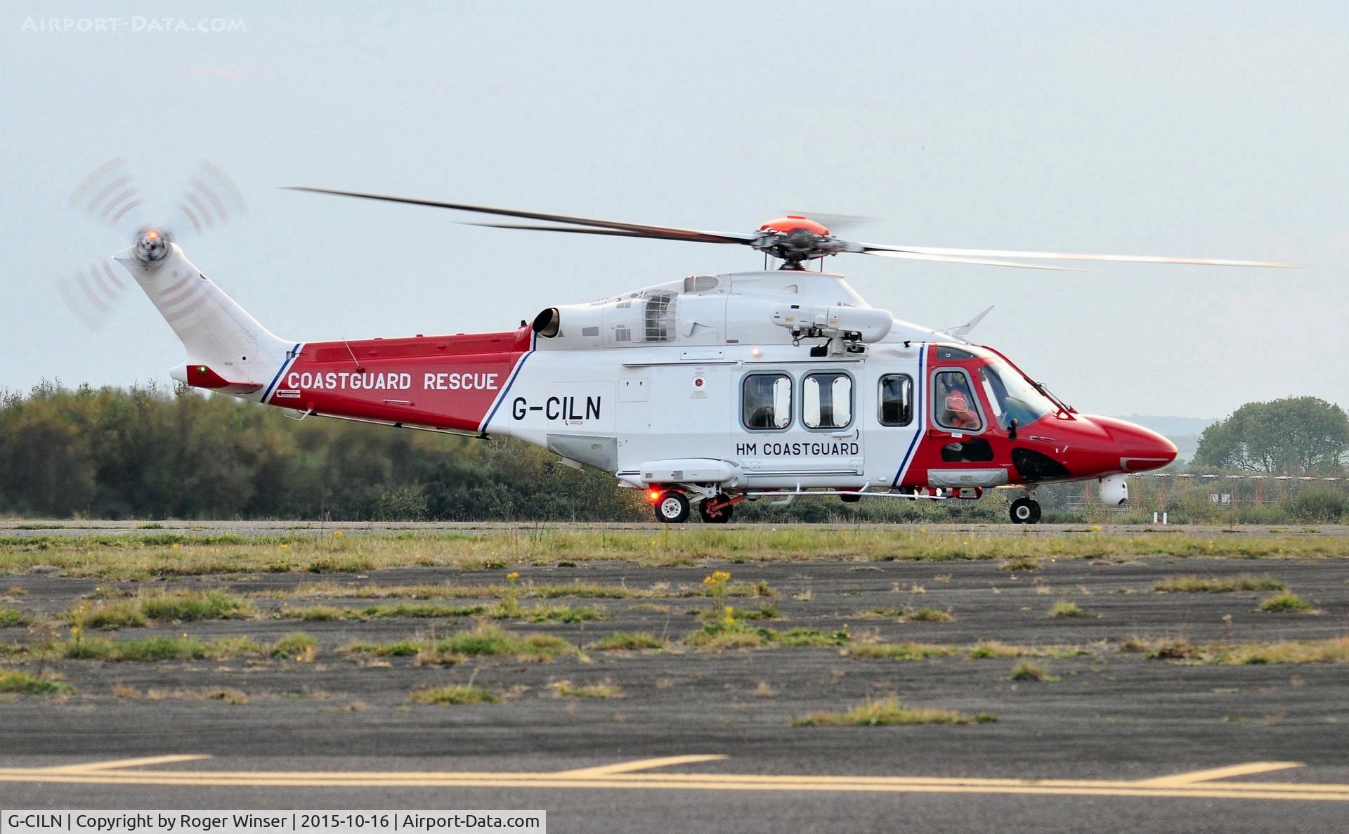 G-CILN, 2014 AgustaWestland AW-139 C/N 31586, Visiting HMCG SAR helicopter (Rescue 187).