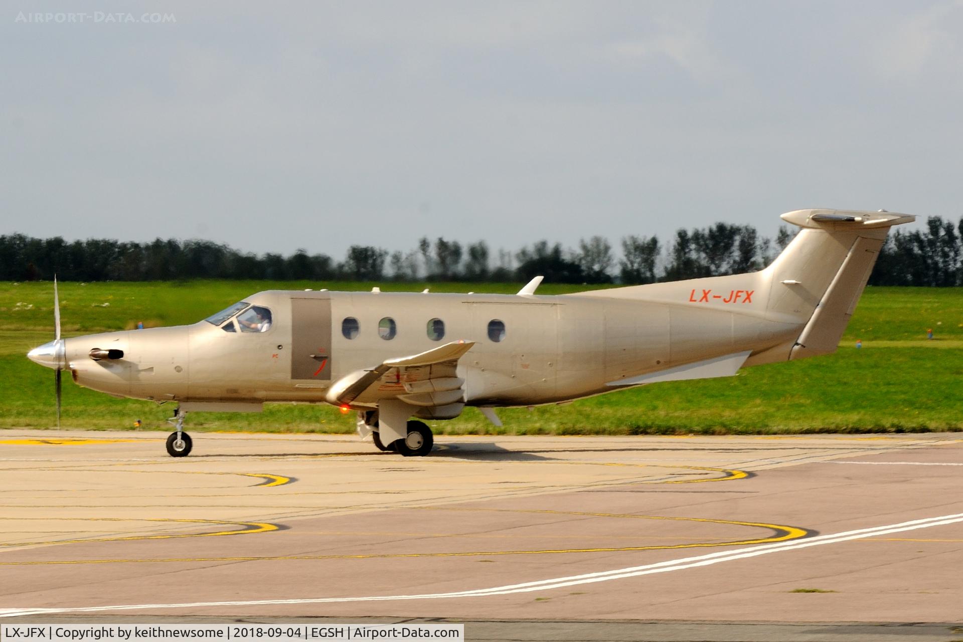 LX-JFX, 2014 Pilatus PC-12/47E C/N 1510, Arriving from Dortmund.