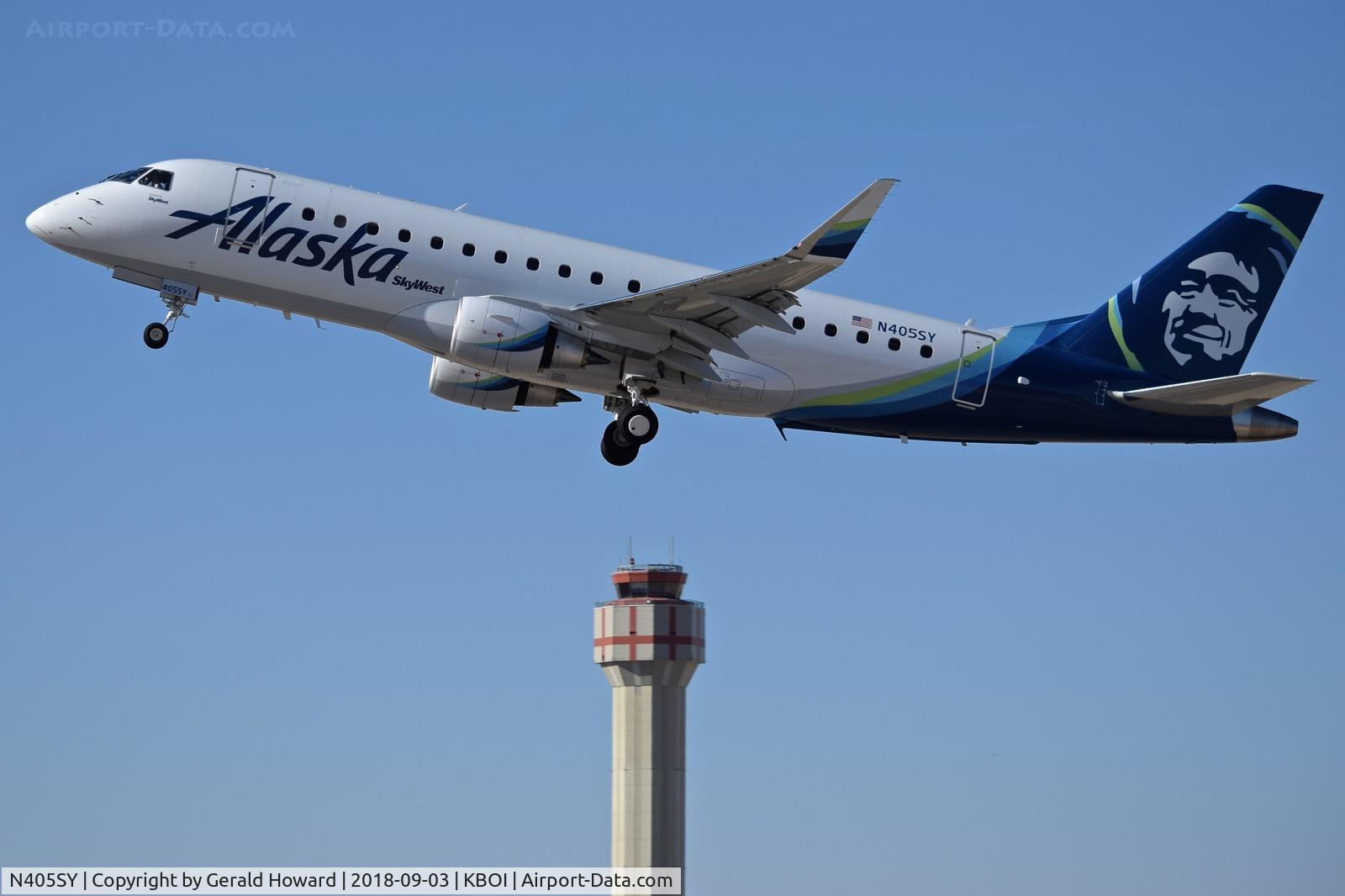 N405SY, 2018 Embraer 175LR (ERJ-170-200LR) C/N 17000744, Departing RWY 10L. Just out of the factory in August 2018.