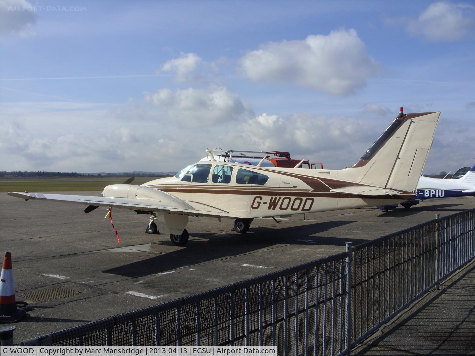 G-WOOD, 1969 Beech 95-B55 Baron Baron C/N TC-1283, Parked at Duxford airport EGSU