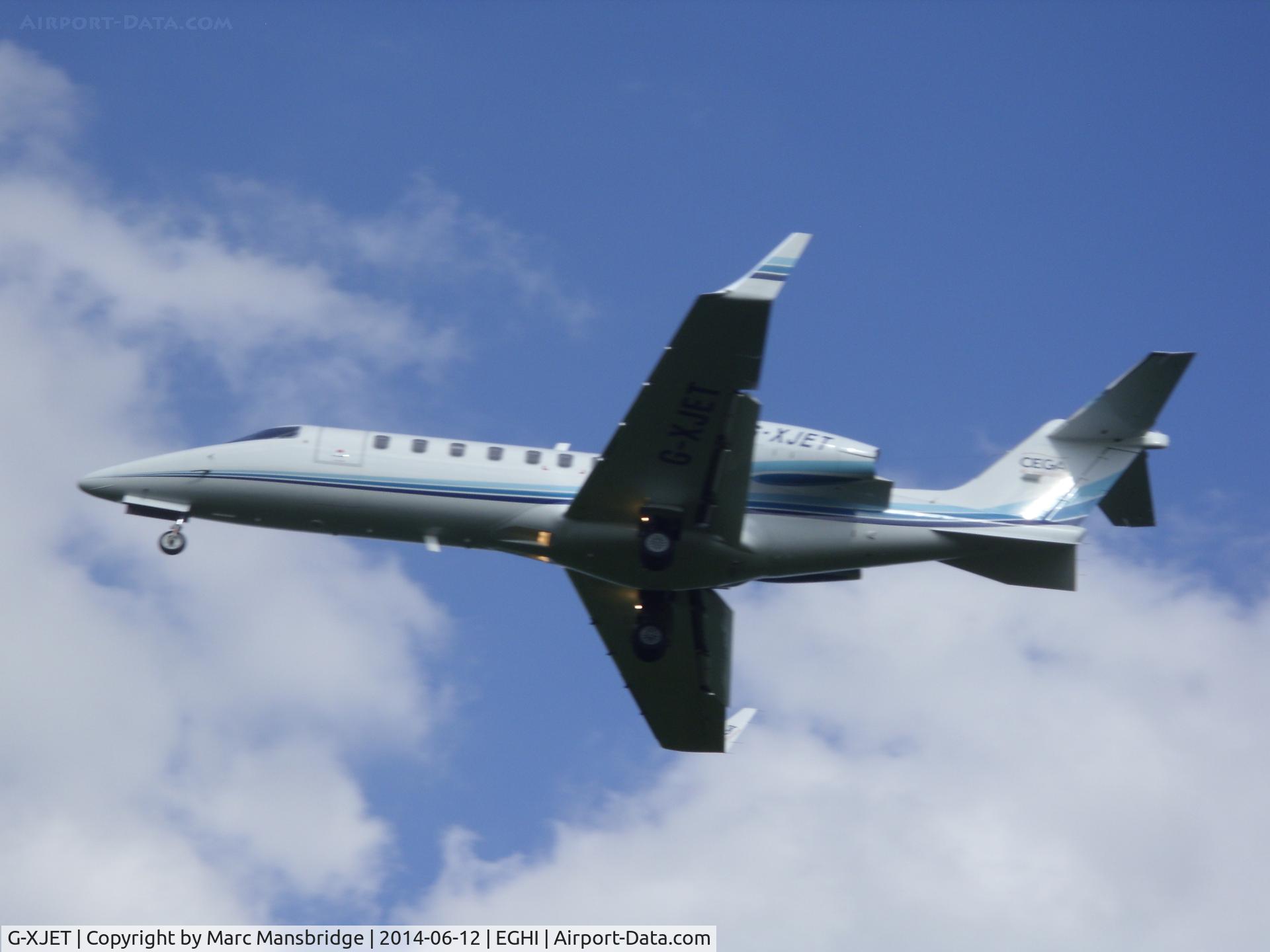 G-XJET, 2006 Learjet 45 C/N 45-311, Landing runway 02 at Southampton airport EGHI