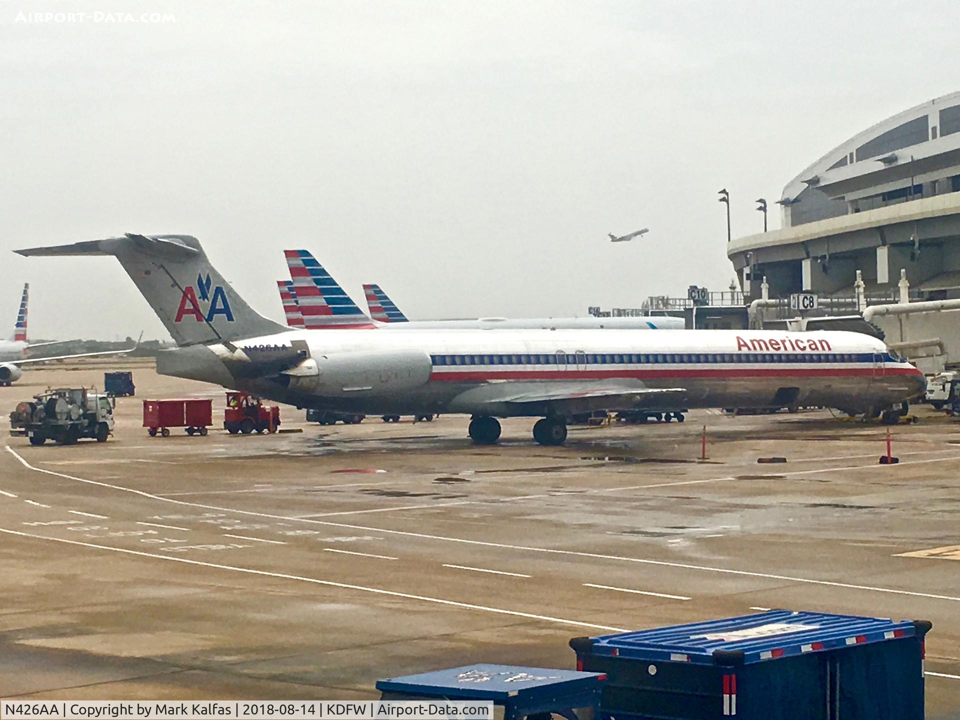 N426AA, 1986 McDonnell Douglas MD-82 (DC-9-82) C/N 49338, N426AA seen at Gate C8, operating as AA #1551 from KDFW to KPIT - exactly 1 week prior to it's final flight From KDFW to Roswell (KROS).