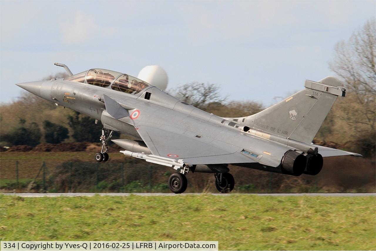 334, Dassault Rafale B C/N 334, Dassault Rafale B, Touch & go rwy 25L, Brest-Bretagne airport (LFRB-BES)