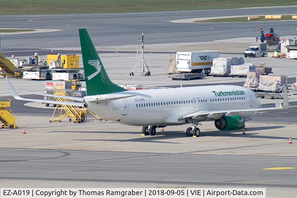EZ-A019, 2017 Boeing 737-82K C/N 61574, Turkmenistan Airlines Boeing 737-800