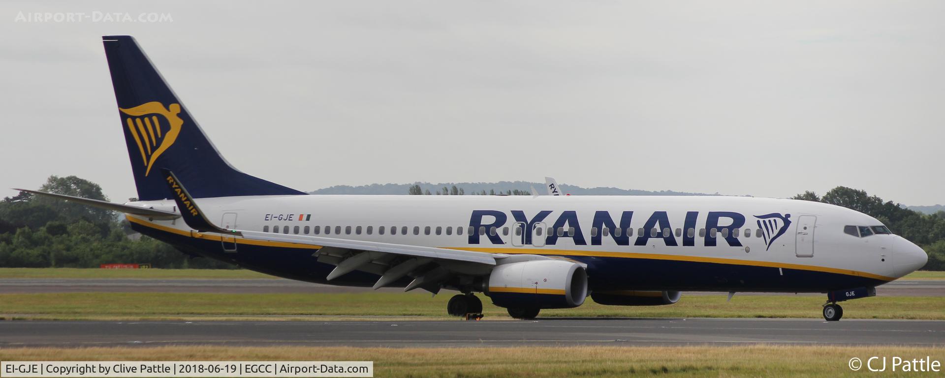 EI-GJE, 2018 Boeing 737-800 C/N 44823, Manchester action