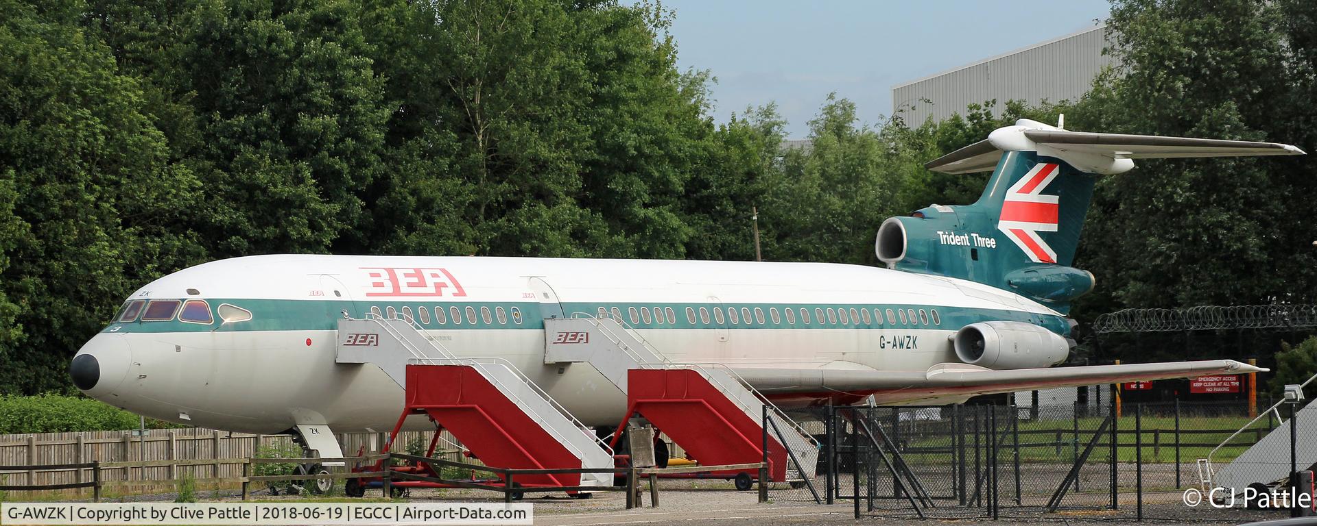 G-AWZK, 1971 Hawker Siddeley HS-121 Trident 3B-101 C/N 2312, On display at Manchester