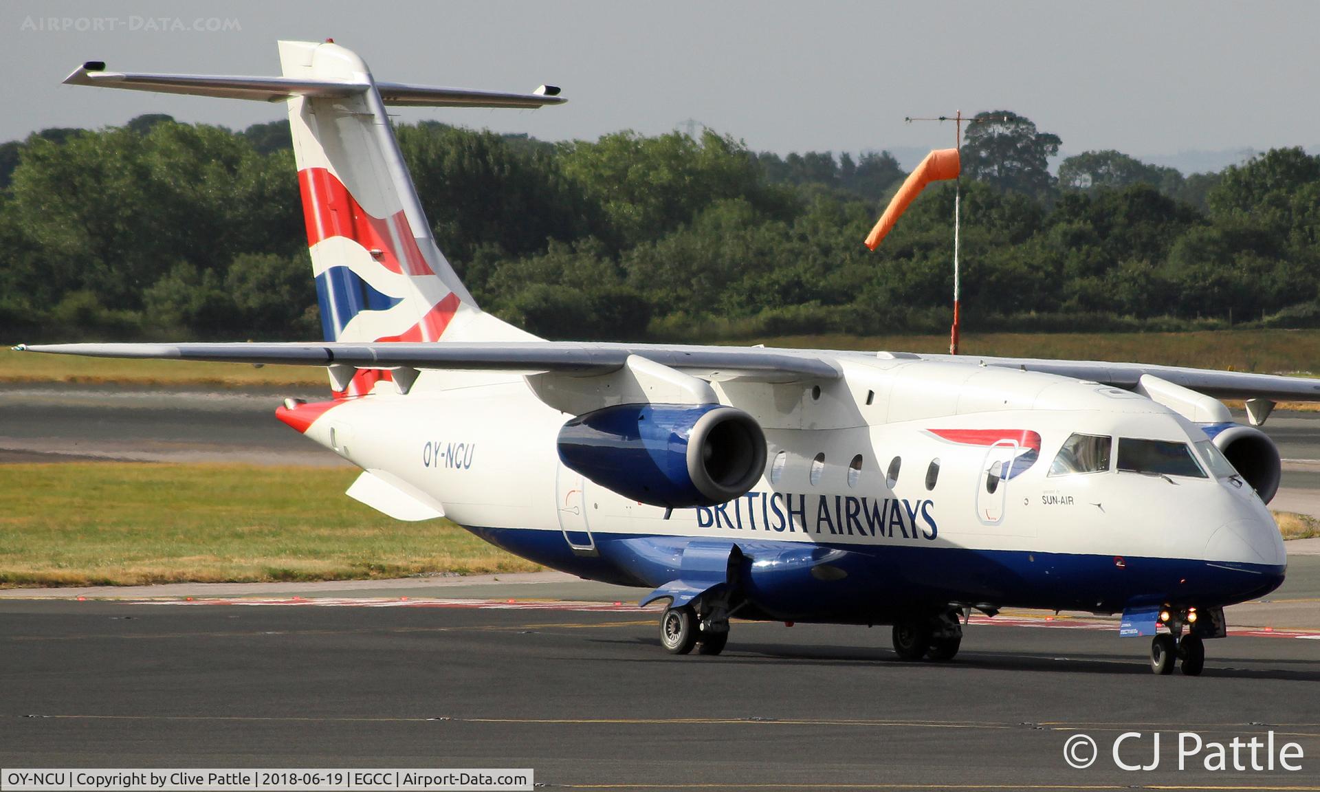 OY-NCU, 1999 Fairchild Dornier 328-300 328JET C/N 3122, Arrival at EGCC