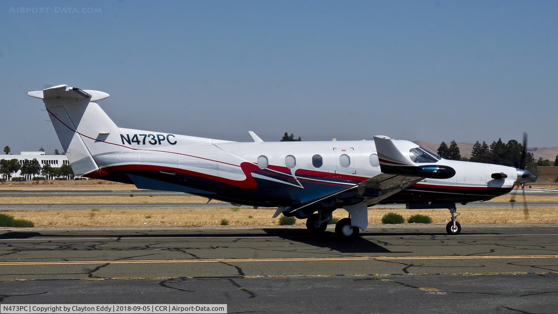 N473PC, 2002 Pilatus PC-12/45 C/N 473, Buchanan Field Concord California 2018.