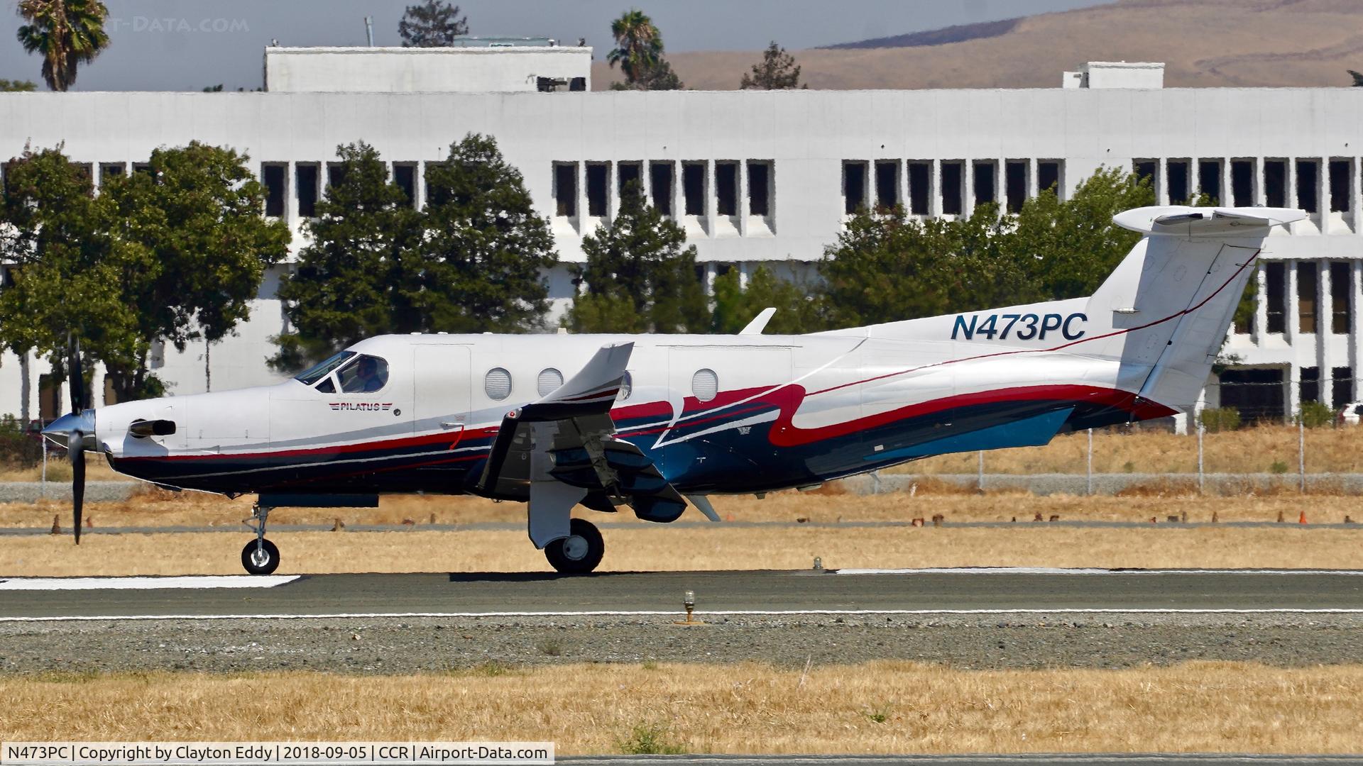 N473PC, 2002 Pilatus PC-12/45 C/N 473, Buchanan Field Concord California 2018.