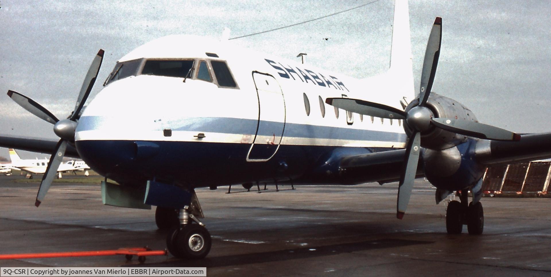 9Q-CSR, 1969 Hawker Siddeley HS.748 Series 2 C/N 1664, EBBR G.A.T. '89