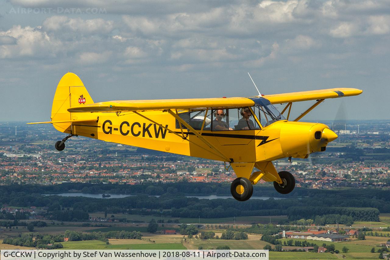 G-CCKW, 1954 Piper L-21B Super Cub (PA-18-135) C/N 18-3535, Air-to-air above Belgium, enroute to Schaffen-Diest.