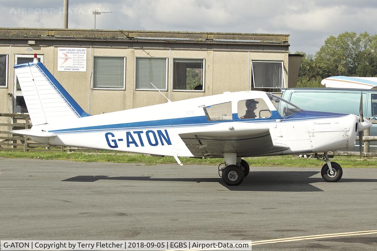 G-ATON, 1966 Piper PA-28-140 Cherokee C/N 28-21654, At Shobdon