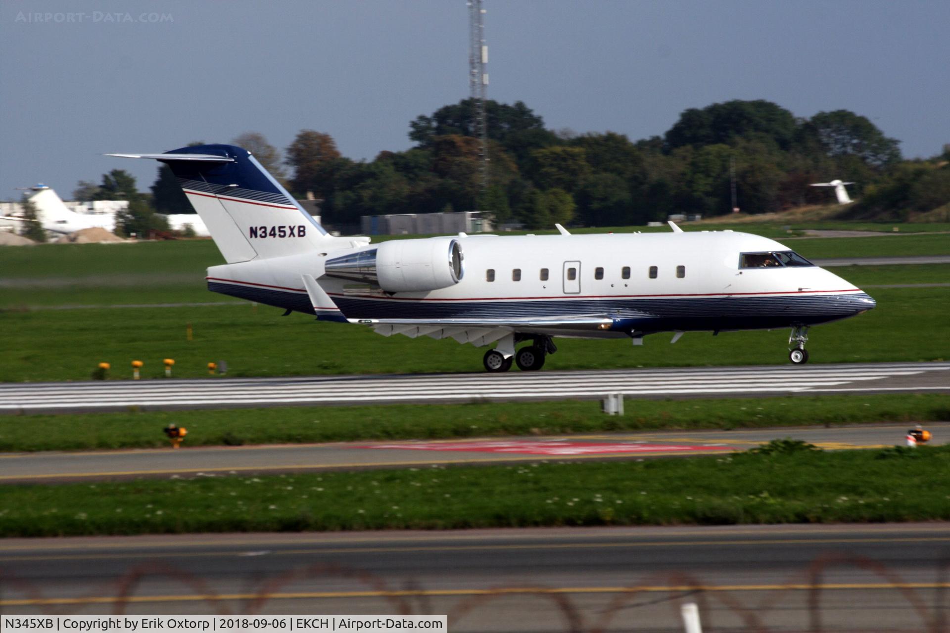 N345XB, 2005 Bombardier Challenger 604 (CL-600-2B16) C/N 5631, N345XB taking off rw 22R