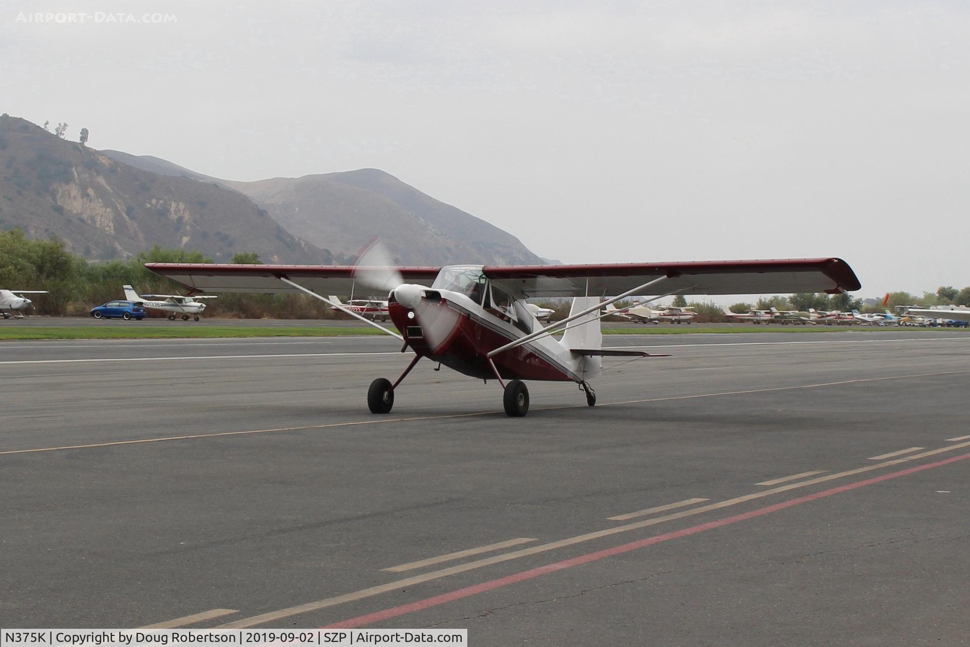 N375K, American Champion 8GCBC Scout C/N 530-2010, 2010 American Champion 8GCBC SCOUT, Lycoming O-360-E2C 180 Hp, taxi to Rwy 22