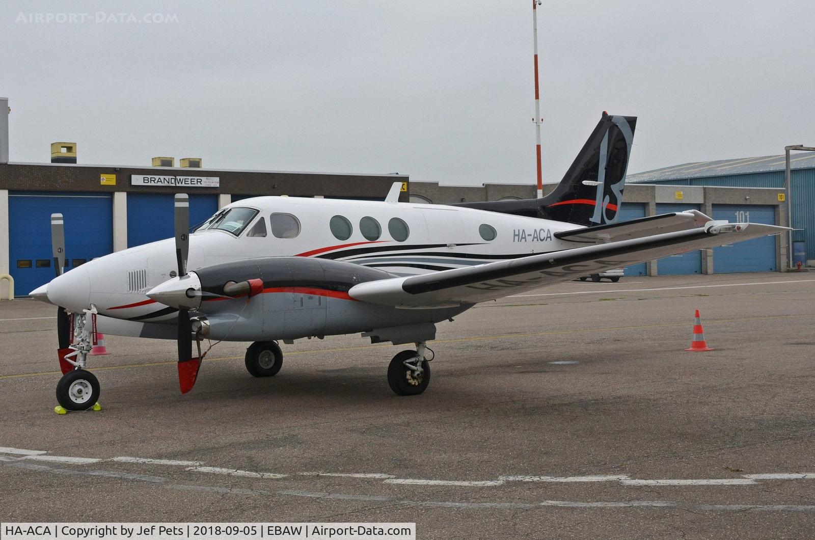 HA-ACA, Beech C90B King Air C/N LJ-1327, At Antwerp Airport.