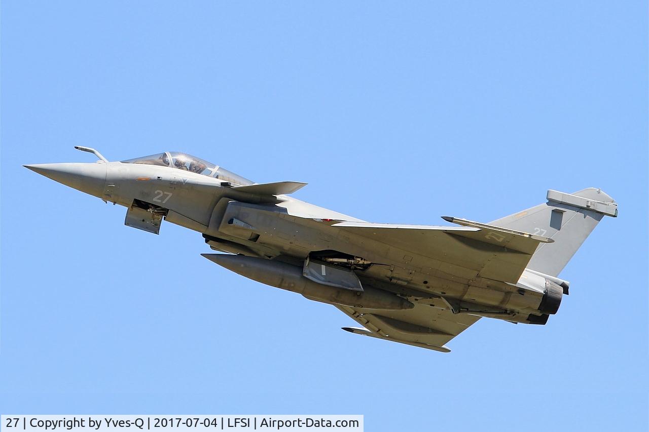 27, 2011 Dassault Rafale M C/N 27, Dassault Rafale M, Overshoot final rwy 29, St Dizier-Robinson Air Base 113 (LFSI)