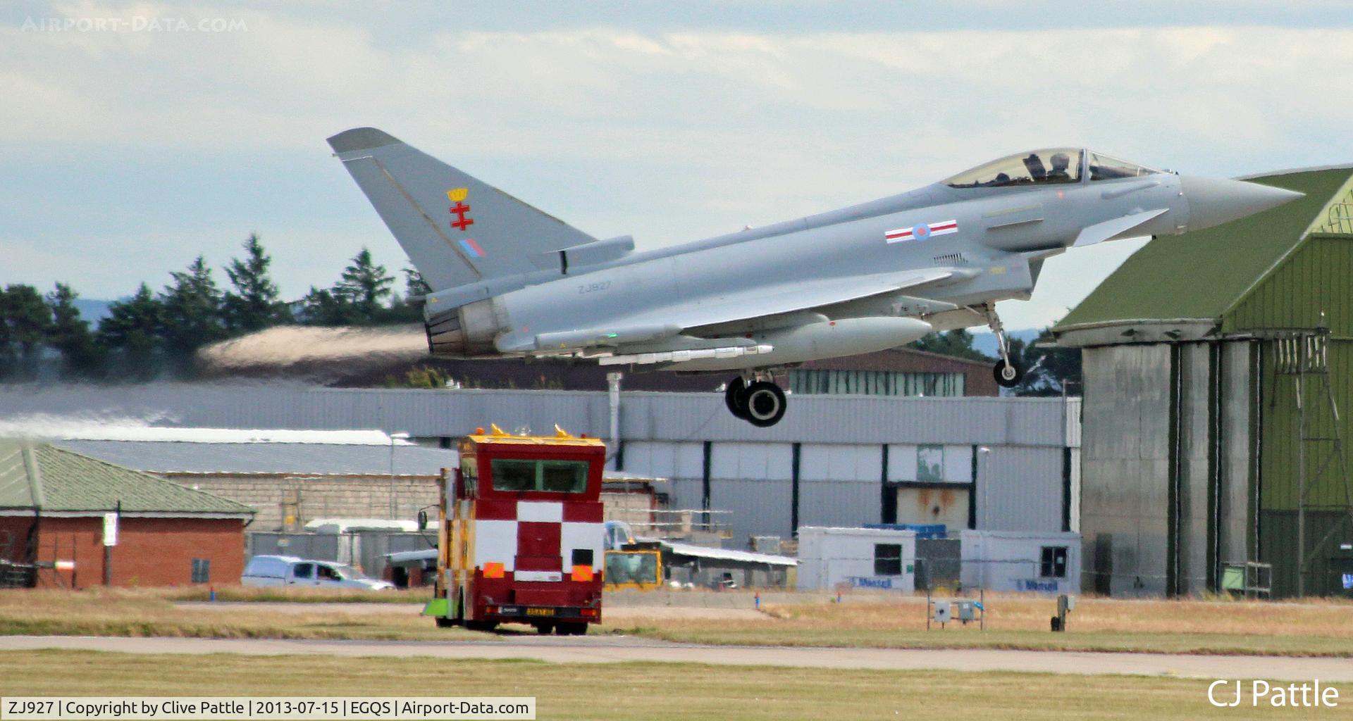 ZJ927, 2006 Eurofighter EF-2000 Typhoon FGR4 C/N 0089/BS018, In action at Lossiemouth