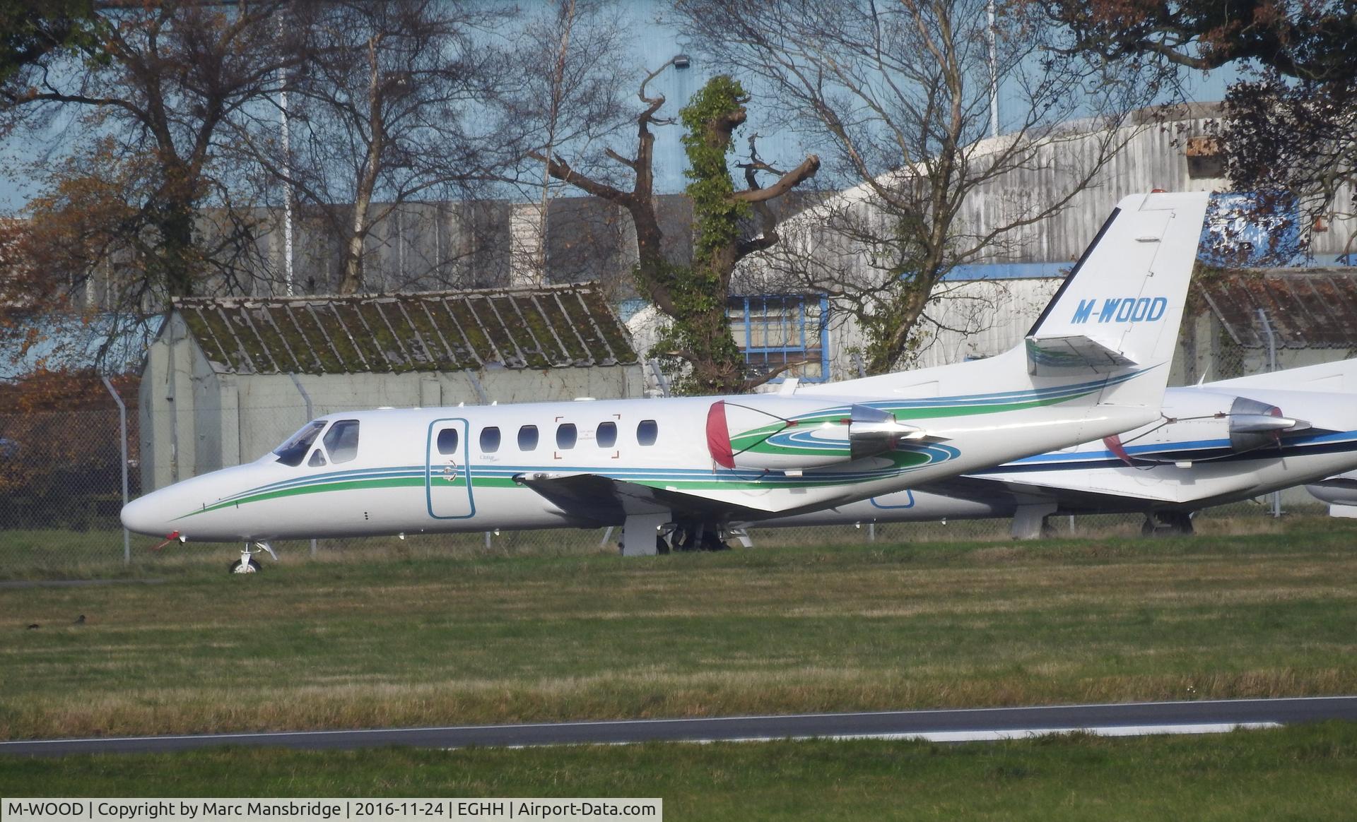 M-WOOD, 2002 Cessna 550 Citation Bravo C/N 550-1042, Parked at Bournemouth airport EGHH