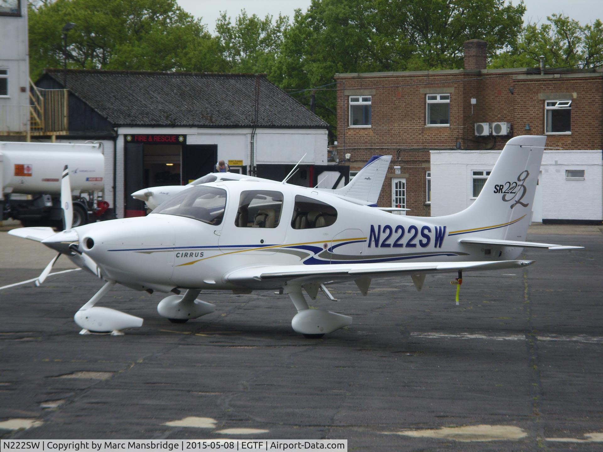 N222SW, 2004 Cirrus SR22 G2 C/N 0977, Parked at Fairoaks airfield EGTF