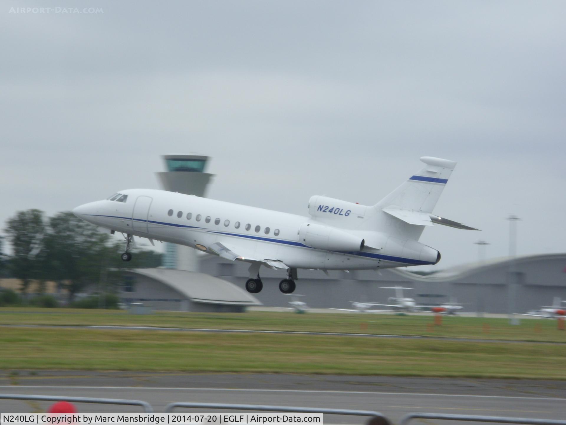 N240LG, 1999 Dassault Falcon 900EX C/N 61, Taking off from runway 24 at Farnborough airport EGLF
