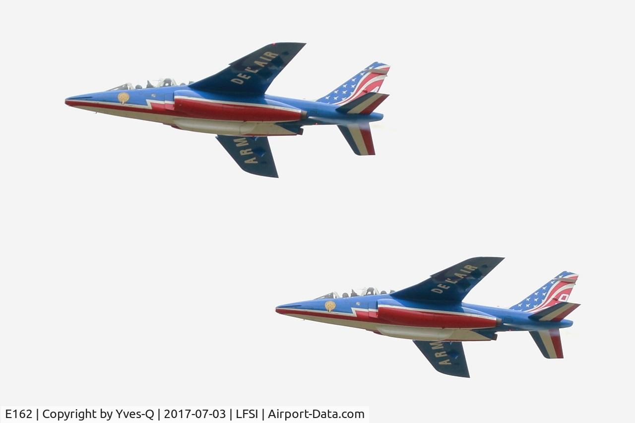 E162, Dassault-Dornier Alpha Jet E C/N E162, Dassault-Dornier Alpha Jet E (F-TERJ), Athos 4 of Patrouille de France 2017,Flight over St Dizier-Robinson Air Base 113 (LFSI)