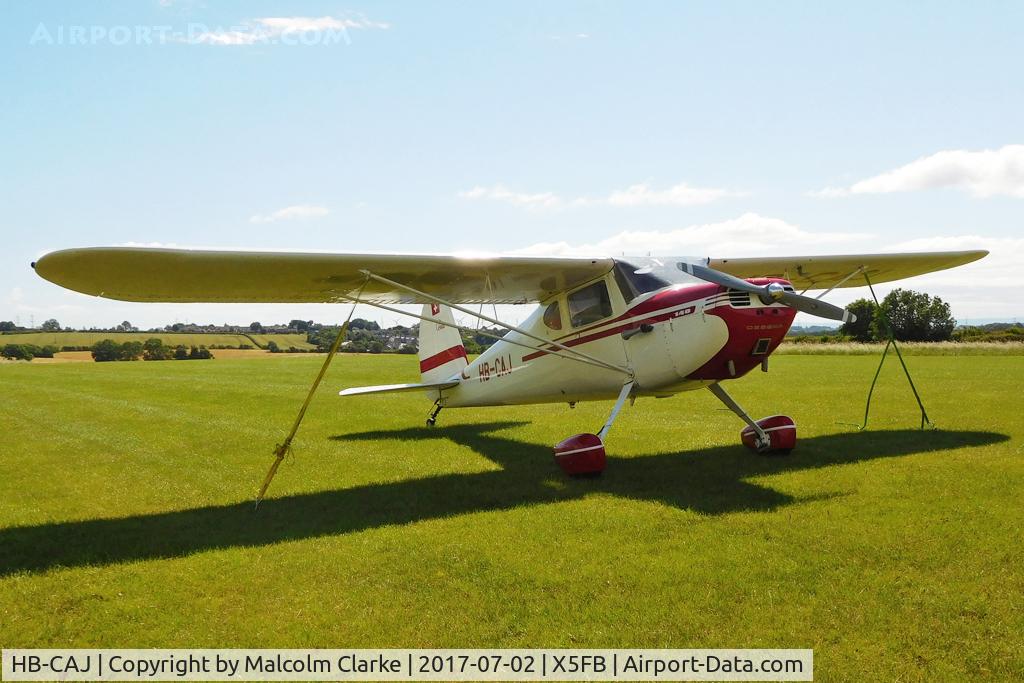 HB-CAJ, 1947 Cessna 140 C/N 13250, Cessna 140 at Fishburn Airfield, UK. July 2nd 2017.