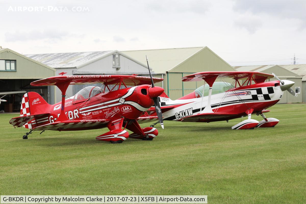 G-BKDR, 1982 Pitts S-1S Special C/N PFA 009-10654, Pitts S-1S Special at Fishburn Airfield, UK. July 23rd 2017.