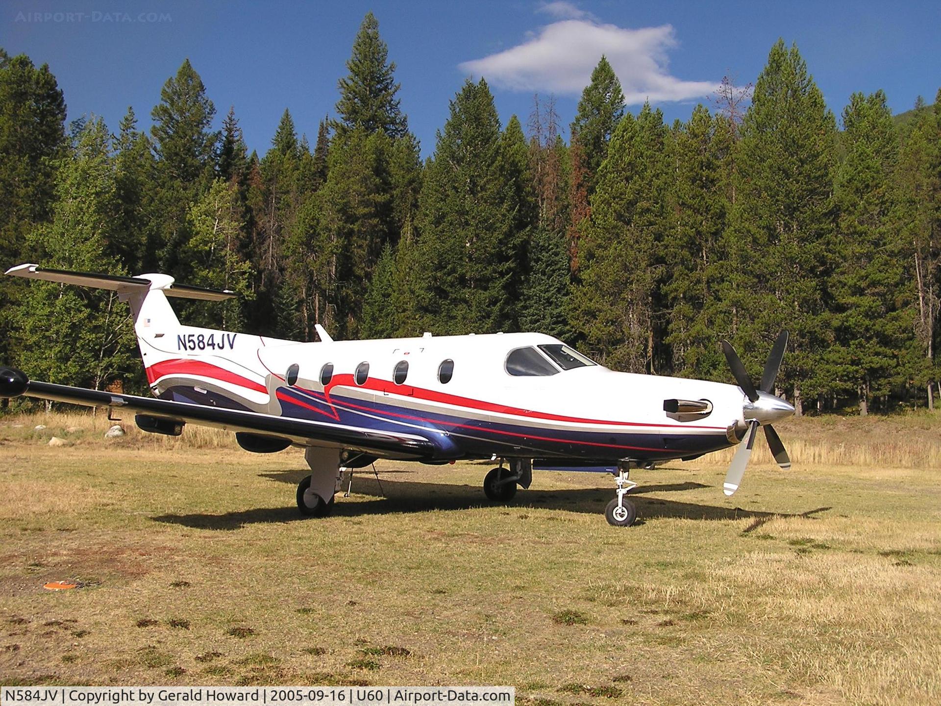 N584JV, 2004 Pilatus PC-12/45 C/N 584, Parked for breakfast.
