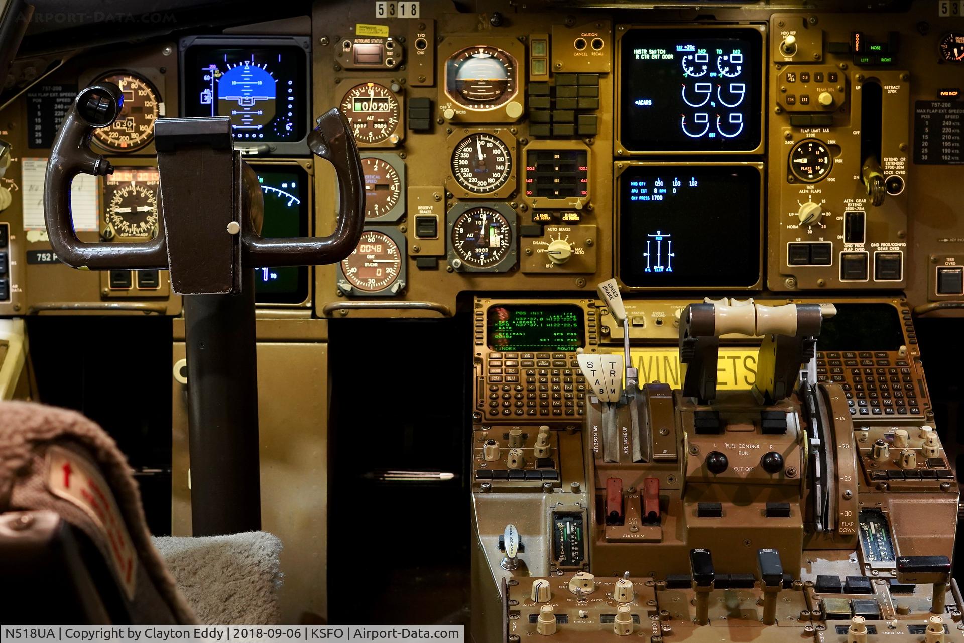N518UA, 1990 Boeing 757-222 C/N 24871, SFO 2018.