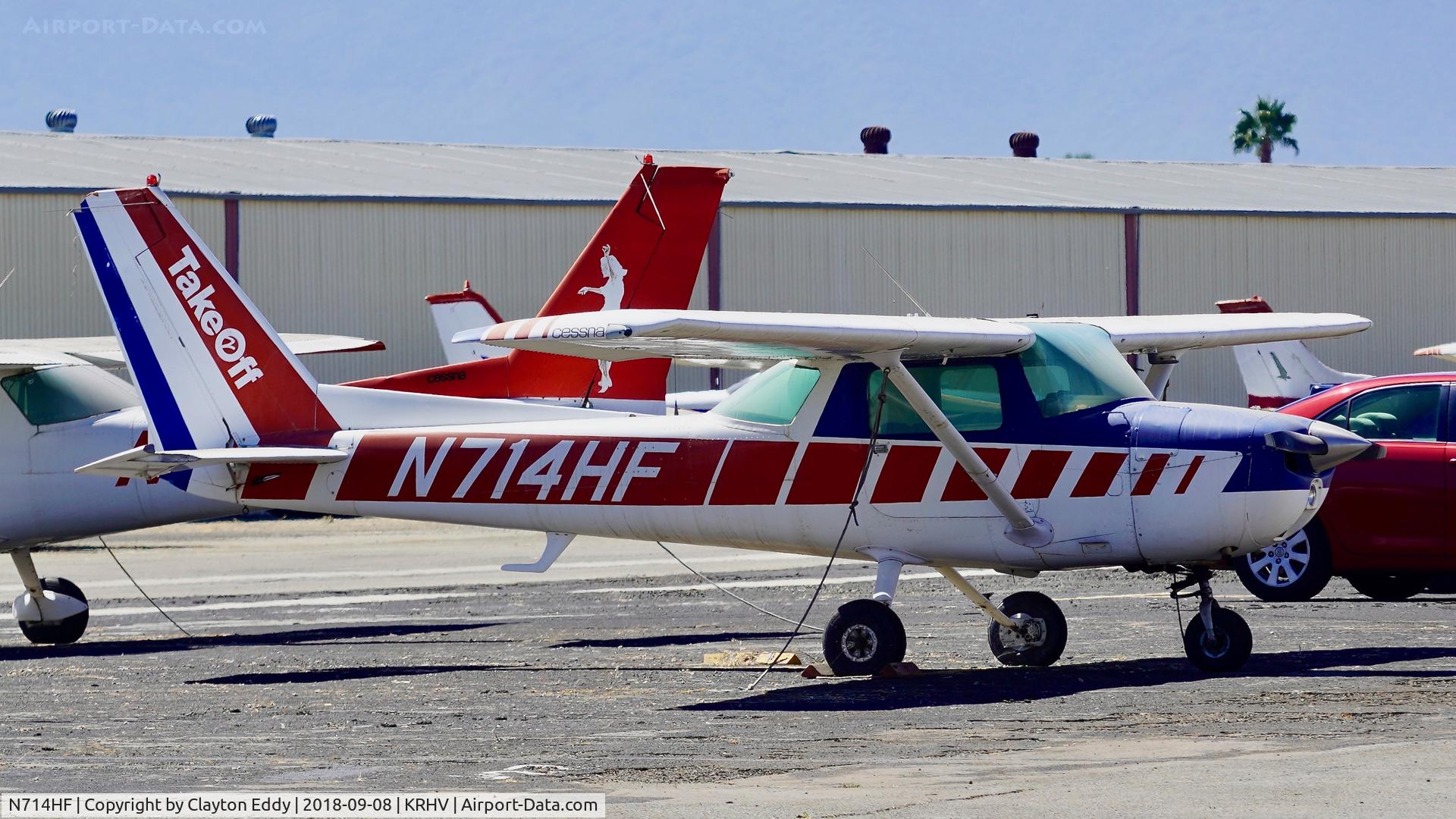 N714HF, 1977 Cessna 150M C/N 15079183, Reid-Hillview Airport California 2018.