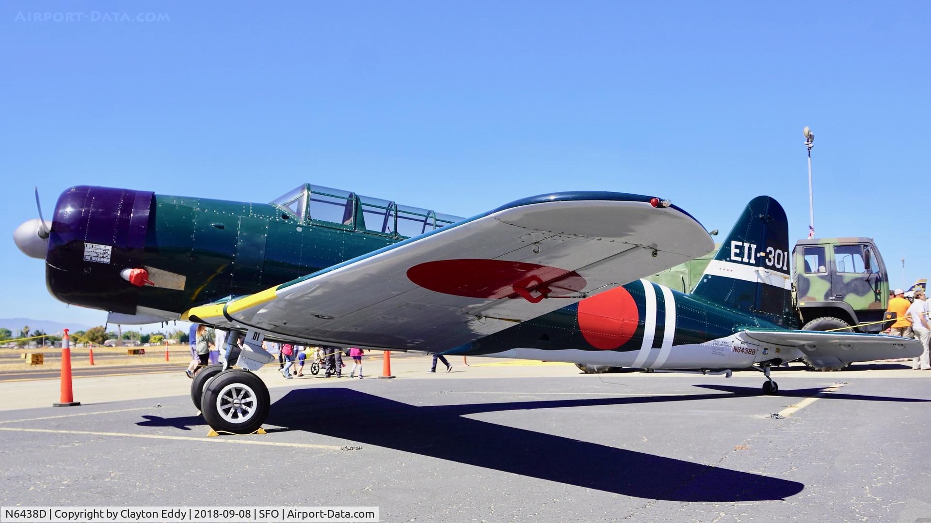 N6438D, 1944 North American SNJ-5C Texan Texan C/N 88-17652, Reid-Hillview Airport California 2018.