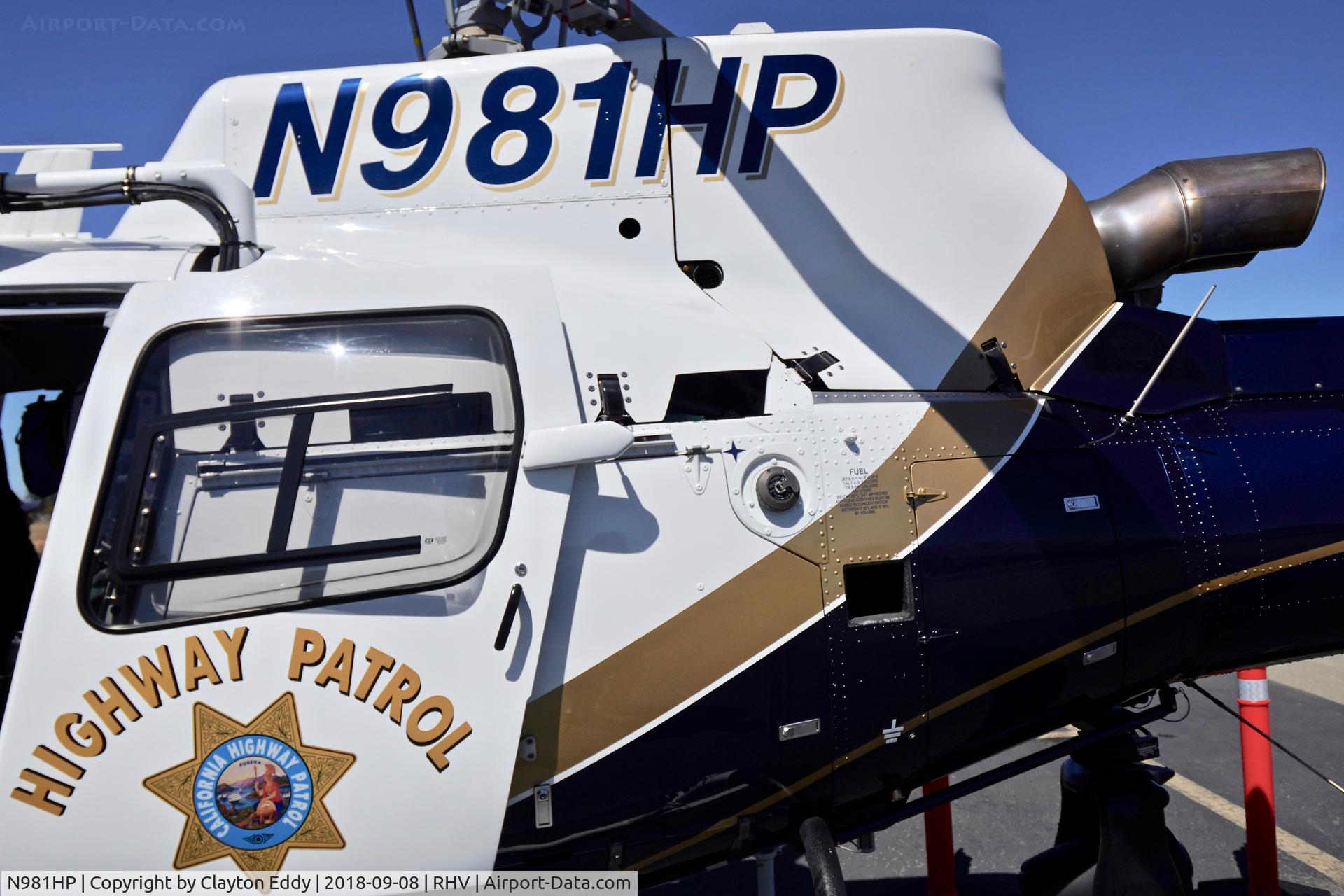 N981HP, 2016 Airbus Helicopters AS-350B-3 Ecureuil C/N 8169, Reid-Hillview Airport California 2018.