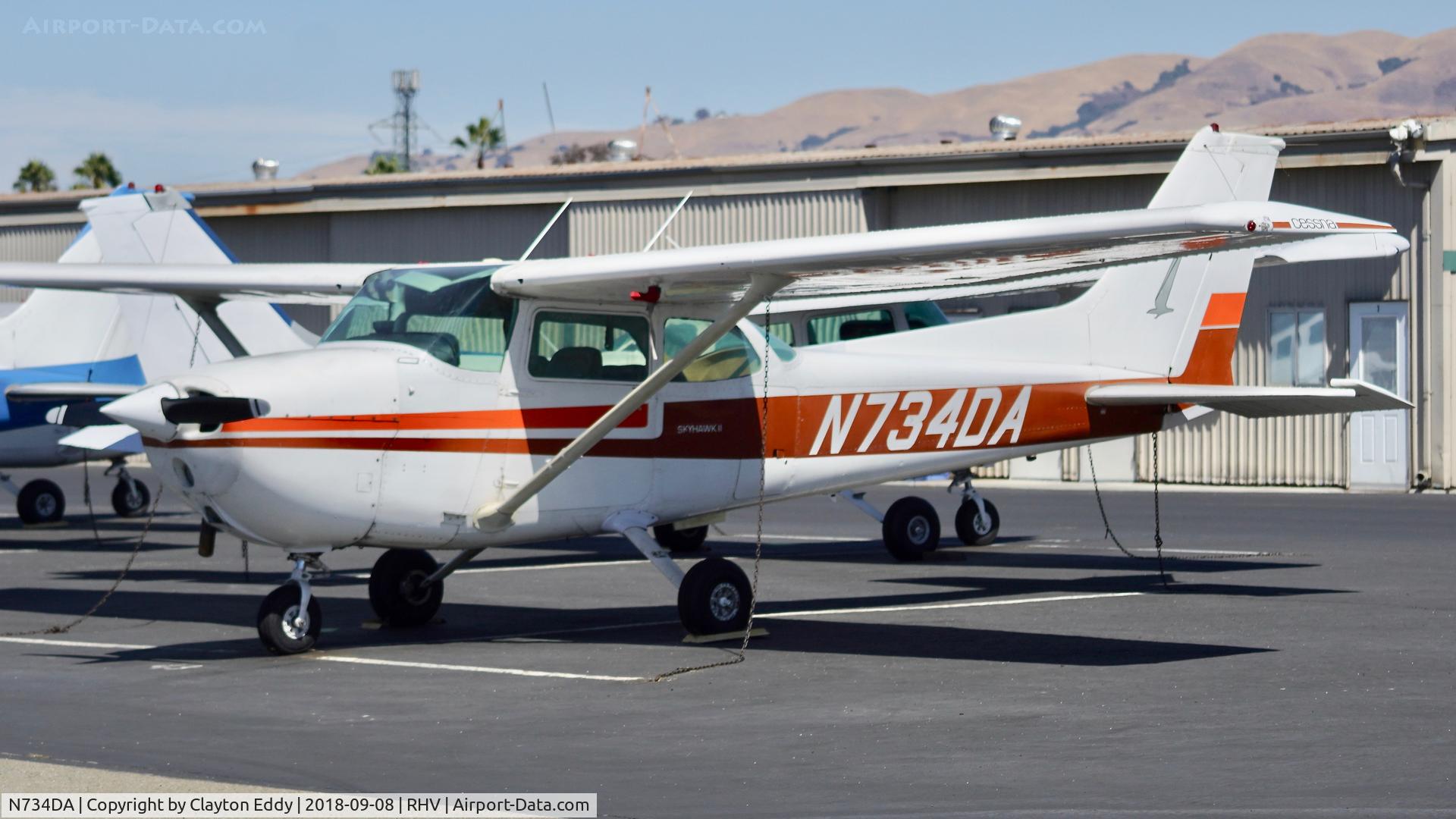 N734DA, 1977 Cessna 172N C/N 17268763, Reid-Hillview Airport California 2018.