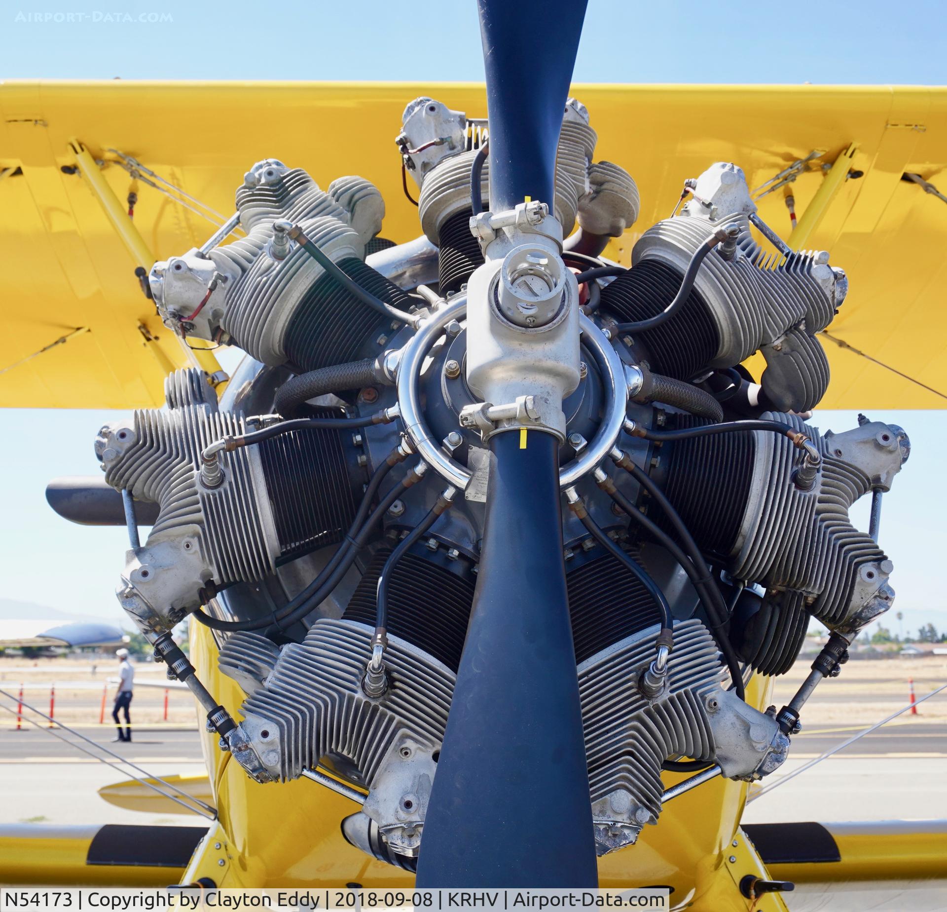 N54173, 1942 Boeing B75N1 C/N 75-6574, Reid-Hillview Airport California 2018.