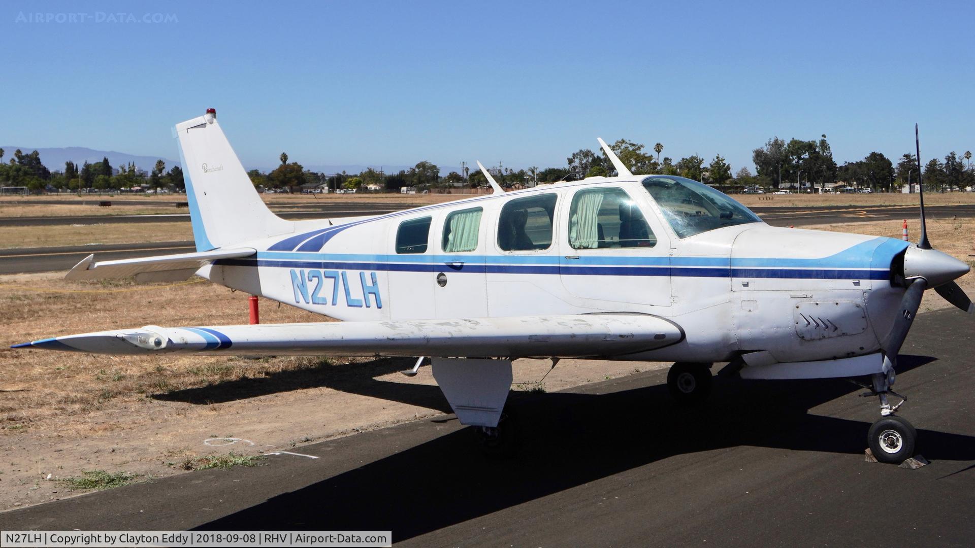 N27LH, 1972 Beech A36 Bonanza 36 C/N E-375, Reid-Hillview Airport California 2018.
