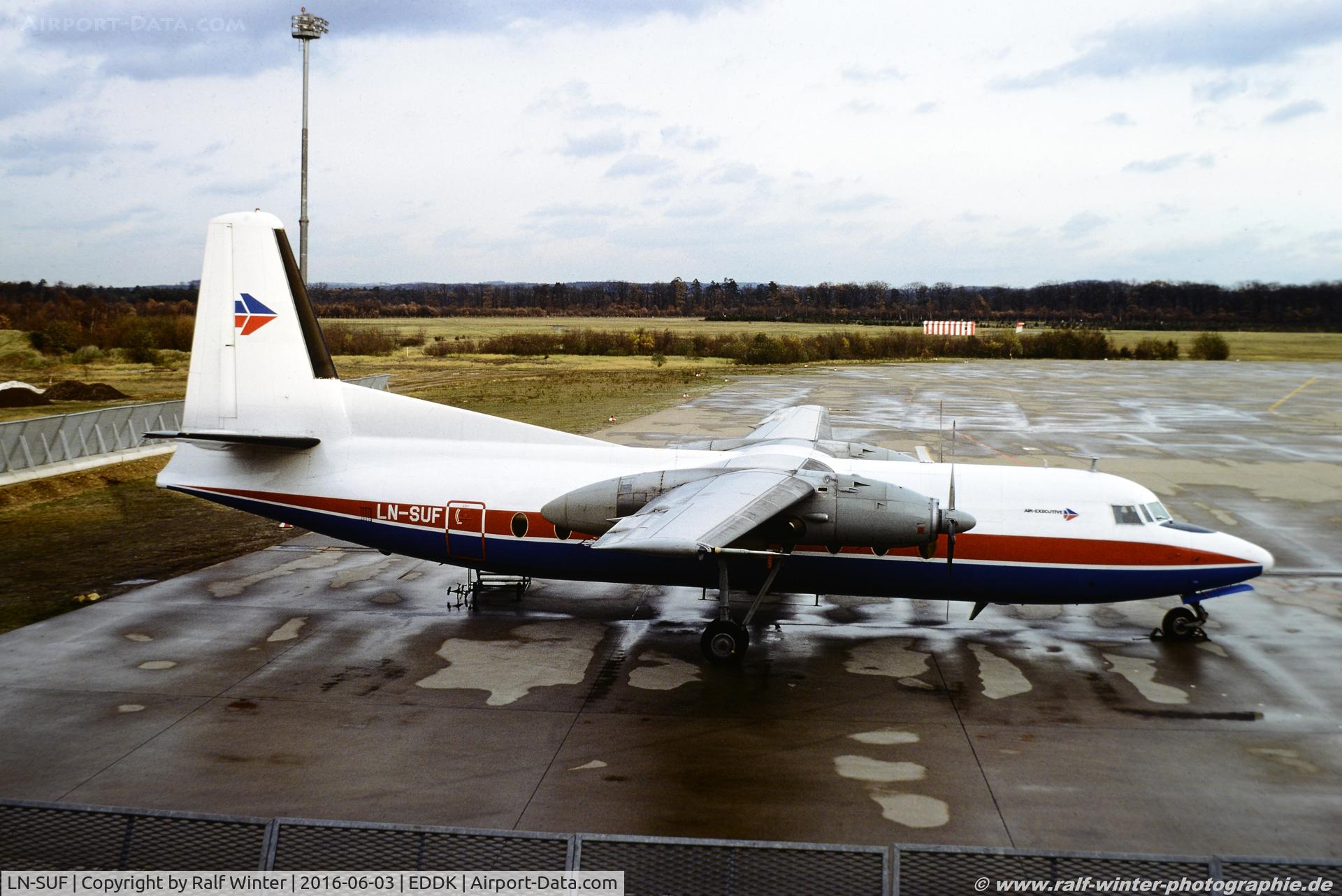 LN-SUF, 1966 Fokker F.27-100 Friendship C/N 10298, Fokker F27-100 Friendship - BS Air Executive Norway -10298 - LN-SUF - CGN