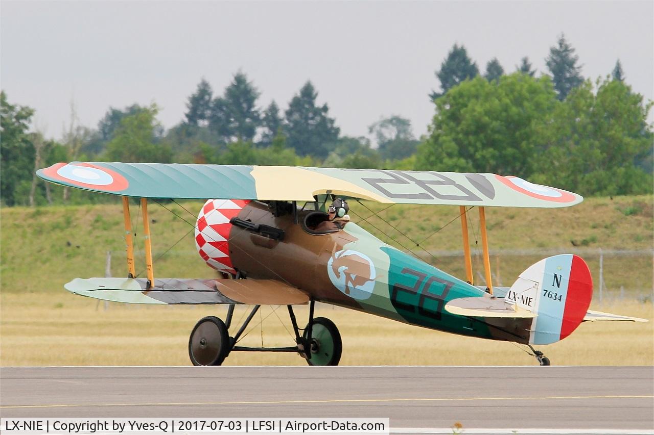 LX-NIE, 2011 Nieuport 28 C.1 Replica C/N 100, Nieuport 28 C.1 Replica, Ready to take off, St Dizier-Robinson Air Base 113 (LFSI)