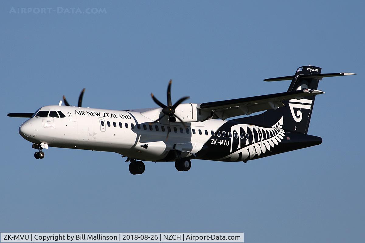 ZK-MVU, 2018 ATR 72-212 A C/N 1500, NZ5621 FROM HLZ
