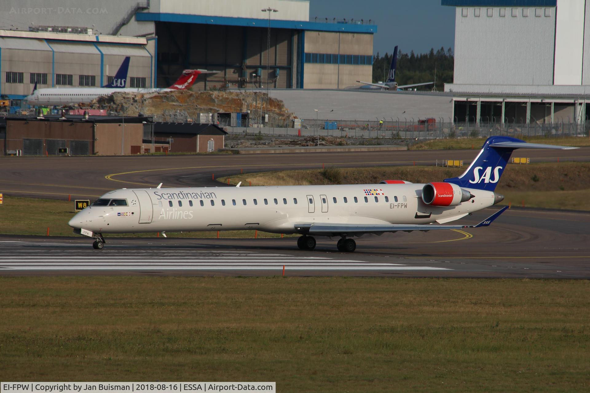 EI-FPW, 2018 Bombardier CRJ-900 (CL-600-2D24) C/N 15443, SAS