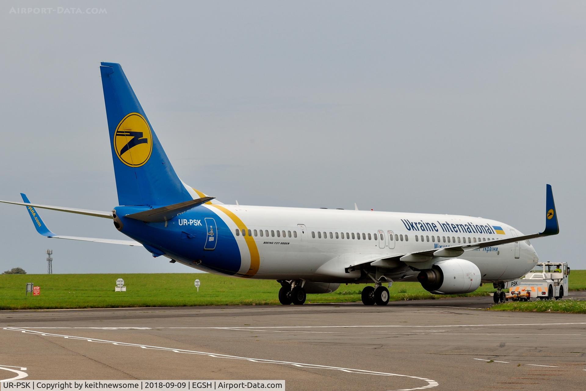 UR-PSK, 2009 Boeing 737-94X/ER C/N 36086, Return visitor for maintenance.