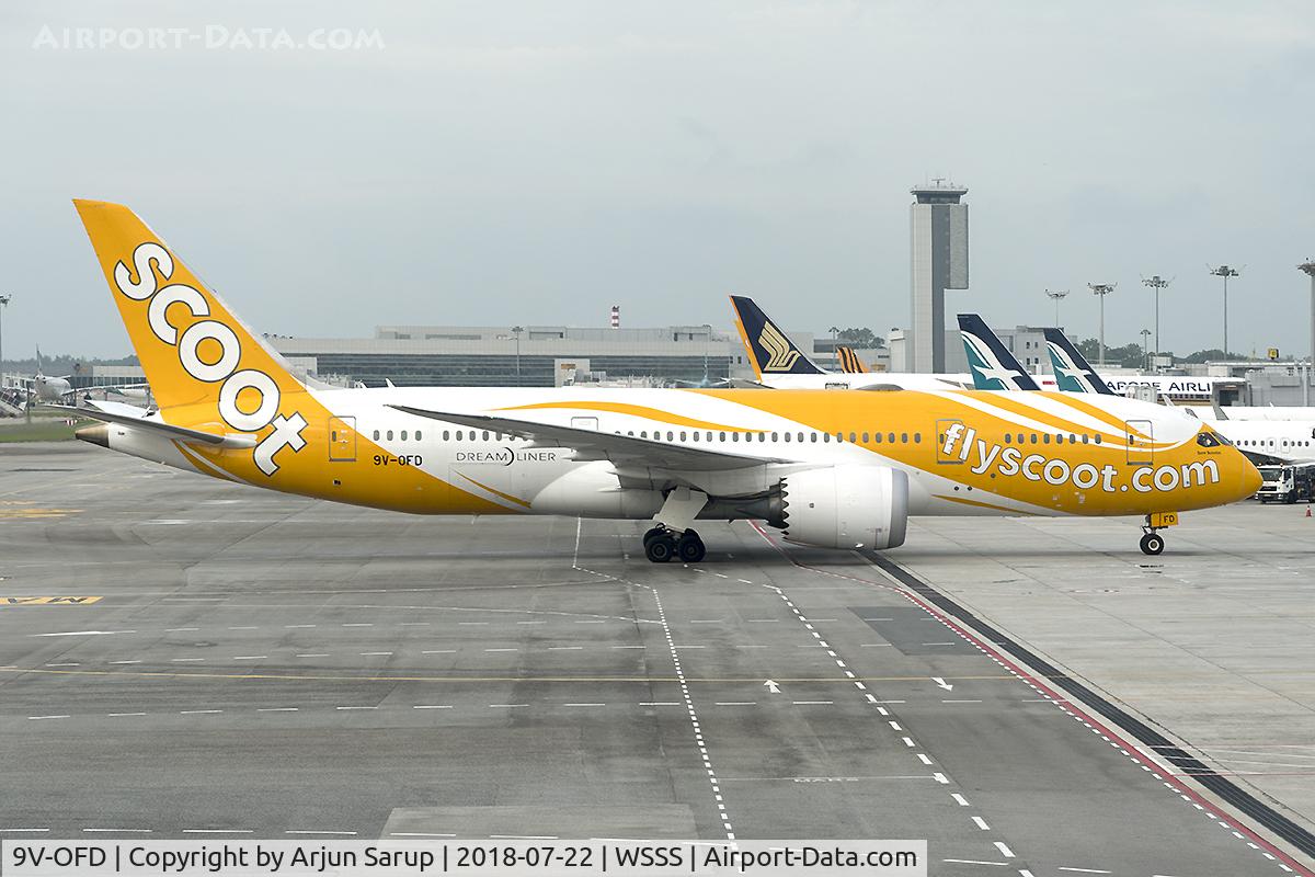 9V-OFD, 2015 Boeing 787-8 Dreamliner C/N 37121, Morning arrival of “Goin’ Scootin” as TR579 from Chennai.