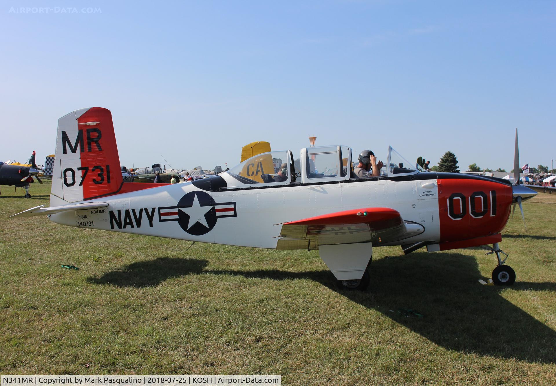 N341MR, 1955 Beech D-45 (T-34B) Mentor C/N BG-65, Beech T-34B