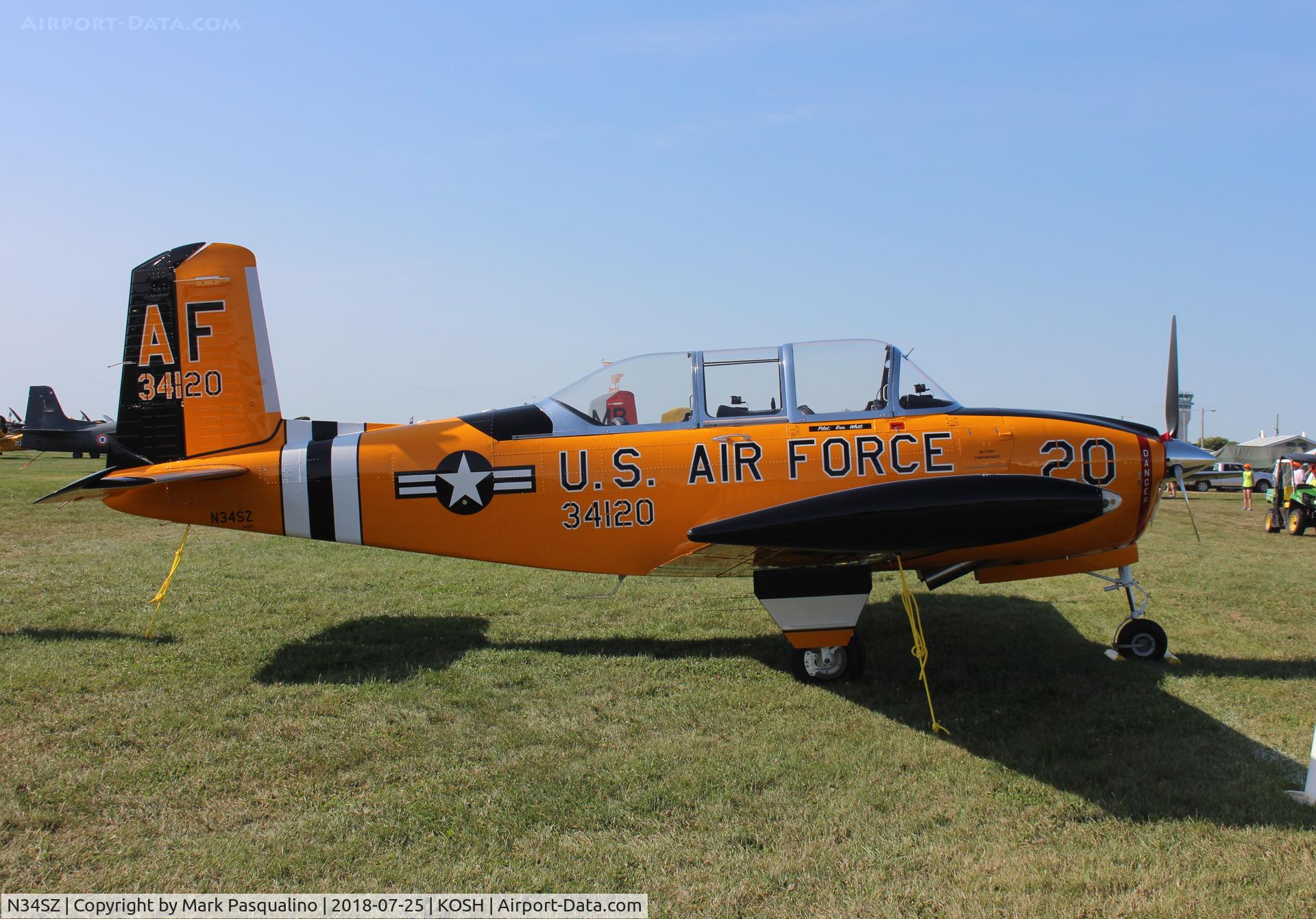 N34SZ, 1953 Beech (CCF) T-34A (A45) Mentor C/N CCF34-89, Beech T-34A