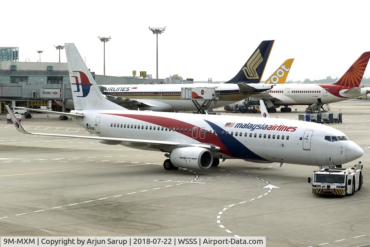9M-MXM, 2012 Boeing 737-8H6 C/N 40140, Pushback for morning departure to KUL as MH604.
