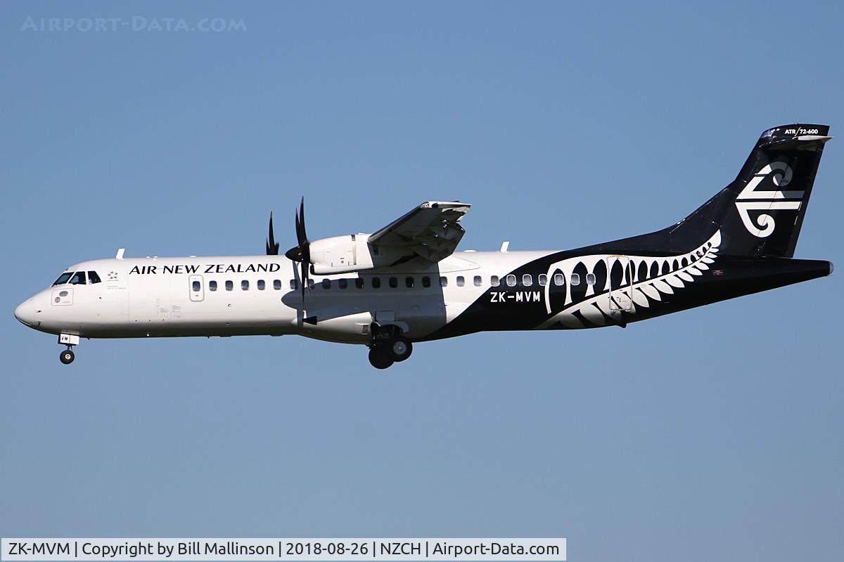 ZK-MVM, 2016 ATR 72-600 C/N 1346, IN FROM HLZ