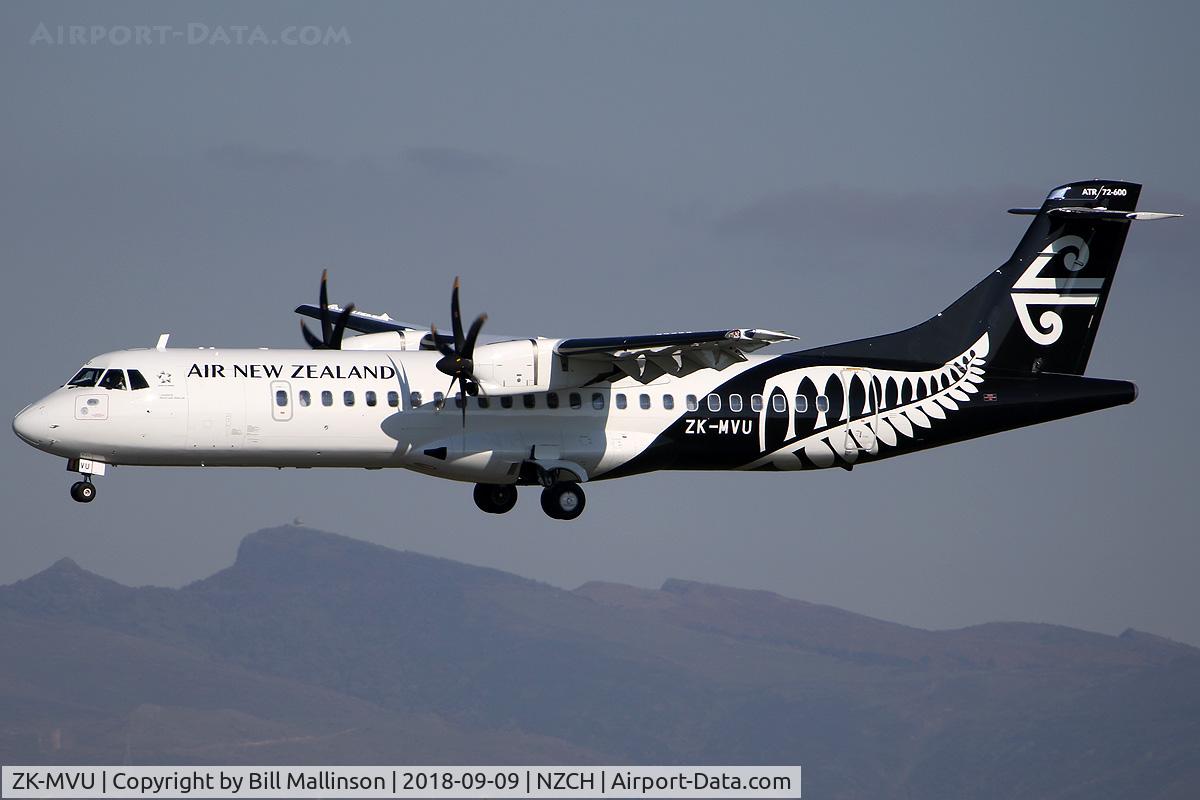 ZK-MVU, 2018 ATR 72-212 A C/N 1500, NZ5363 FROM WLG