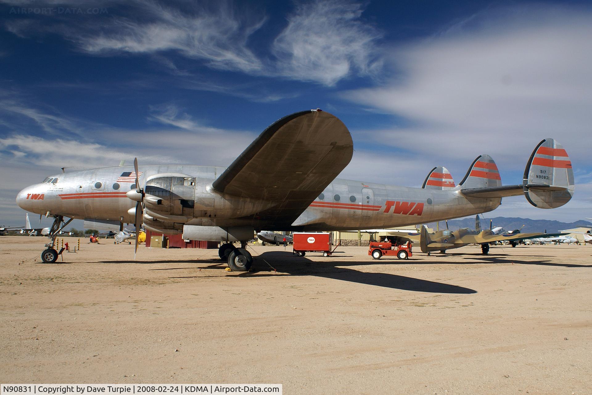 N90831, 1943 Lockheed C-69-1-LO/ l-049 Constellation C/N 049-1970, Located at Pima Air & Space Museum, adjacent to KDMA.